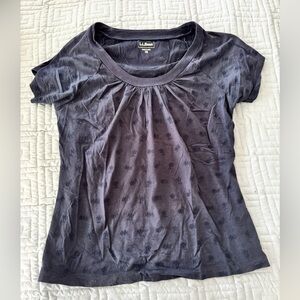 L.L. Bean Women's Navy Short Sleeve Top